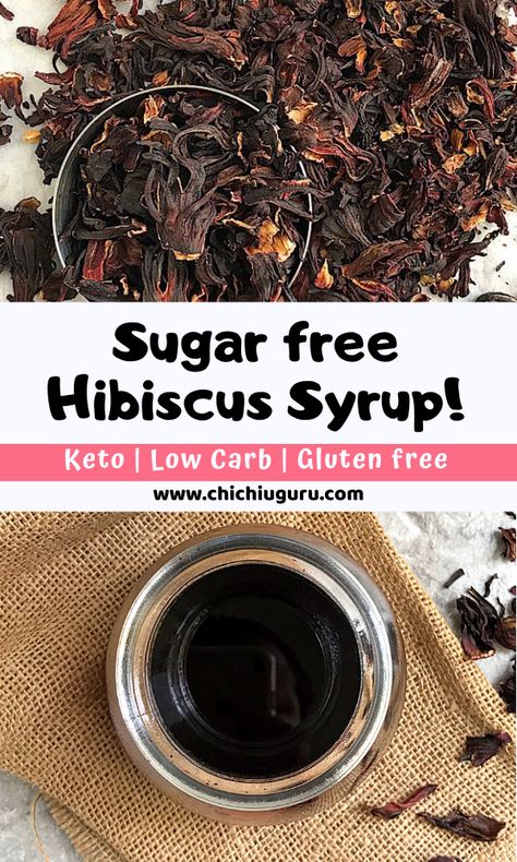 Sugar free Hibiscus Syrup (Sorrel Concentrate) Diy Bbq Sauce, Harvest Ideas, Hibiscus Syrup, Fancy Drinks, Hibiscus Tea, Syrup Recipe, Kitchen Witch, Coconut Sugar, Non Alcoholic Drinks