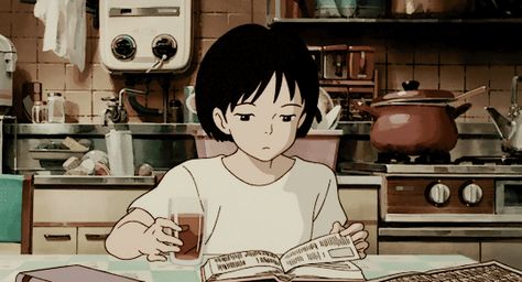 ♬ pinterest: chaiyunki ♬ Anime Reading Aesthetic, Wear Earphones, Studying Gif, Ghibli Notion, Book Gif, Notion Library, Notion Cover, Read Anime, Studio Ghibli Films