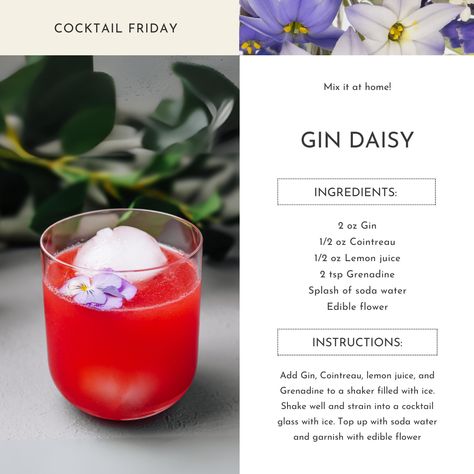 Let your taste buds blossom with a Gin Daisy 🍹💐 Bright, tart and bursting with floral Gin notes, this easy-to-make cocktail is like sipping a blooming garden! ⁠ ⁠ Mix it up today with Berkshire Dry Gin, now just $36.99—$3 off until August 1st.⁠ Gin Daisy Cocktail, Gin Daisy, Daisy Cocktail, Easy To Make Cocktails, Cocktail Cake, Cake Party, Blooming Garden, August 1st, Christmas Menu