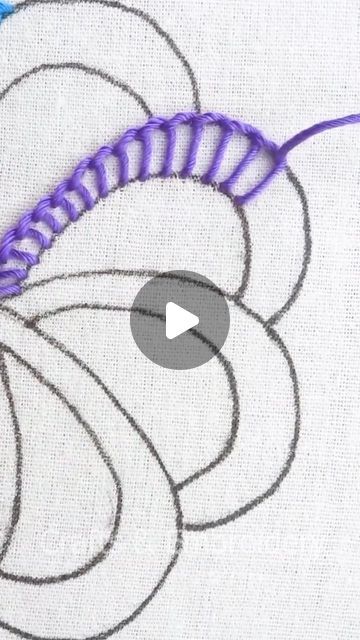 Crafts & Embroidery on Instagram: "Cute & easy buttonhole stitch flower design embroidery tutorial! #easy #design #tutorial #reelsfb #useful #embroidery #handmade #viralreels #diy #stitch #everyone #hand #satisfying #reels #viralvideo #cute #support #trending #fypシ゚ #viral #diycrafts #flowers #fbreels #reelsvideo" Buttonhole Stitch Embroidery Design, Buttonhole Stitch Embroidery, Diy Stitch, Button Hole Stitch, Buttonhole Stitch, Easy Design, Embroidery Tutorial, Design Embroidery, Aari Work