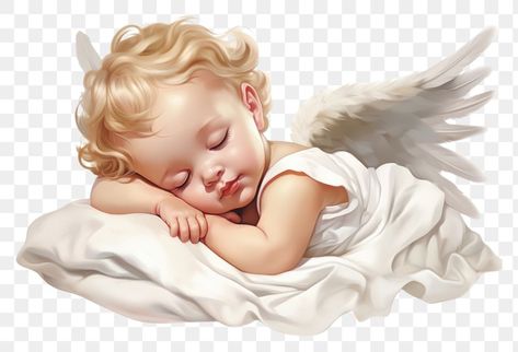 Angel Outline, Sleeping Cartoon, Sleep Cartoon, Angel Baby Art, Angel Wings Png, Watermelon Clipart, Cherub Baby, Sleeping Angel, Wings Png