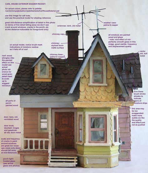 Shader Packet, Carl's House, 2009 Up House Pixar, Up Movie House, Up 2009, Prop House, Chinese Background, Cooper Hewitt, Cartoon House, Disneyland Hotel, Cardboard House