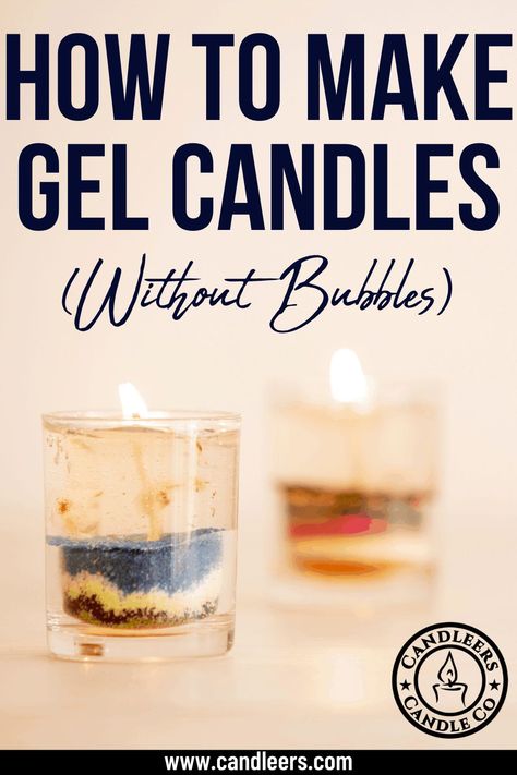 Too many bubbles in your gel candles can sometimes ruin the scene inside the container and can cause problems when the candle is burning. The good news is you have some options to make candles without them. #gelcandles #candles #makecandles #candlemaking #diycandles #crafts Diy Gel Candles How To Make, Clear Gel Candles Diy, Jelly Candles How To Make, Clear Wax Candles, Candle Making Hacks, Gel Wax Candles Ideas, How To Make Gel Candles, Candle Art Ideas, Diy Jelly Candles