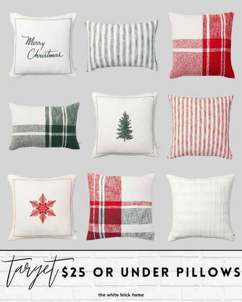 Christmas, holiday, Christmas decoe, affordable decor, decor for a living room, Target, free shipping, holiday, Christmas decor 2023, affordable living room Christmas finds, threshold, target, magnolia Christmas ideas decor, throw pillows, Christmas throw pillows, plaid throw pillows, pillow ideas for Christmas, coordinated pillows for Christmas Christmas Pillows On Couch Ideas, Christmas Throw Pillows Couch, Christmas Pillows On Couch, Hearth And Hand Christmas, Target Hearth And Hand, Affordable Christmas Decor, Christmas Throw Pillows, Affordable Christmas Decorations, Holiday Pillows Covers