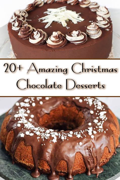 we have an amazing selection of Christmas chocolate dessert ideas that will take your Christmas dinner menu to the next level. We have Triple Chocolate Chip Cookies, White Chocolate Cranberry Tart, Lava Cake, and even 2 Ingredient Chocolate Fudge, to name but a few of the Christmas desserts on the list. Christmas Chocolate Desserts Holidays, Chocolate Christmas Cake Recipes, Christmas Lunch Dessert Ideas, Christmas Dessert Recipes Chocolate, Chocolate Cake Christmas Decoration, Holiday Desserts Chocolate, Christmas Chocolate Cake Recipes, Chocolate Dessert Christmas, Chocolate Desserts For Christmas