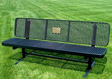 Memorial Benches are a great way to honor a loved one and help out your local town or city. #benches Park Bench Design, Outside Benches, Cast Iron Bench, Garden Bench Diy, Memorial Benches, Iron Bench, Picnic Bench, Mid Century Modern Fabric, Diy Bench