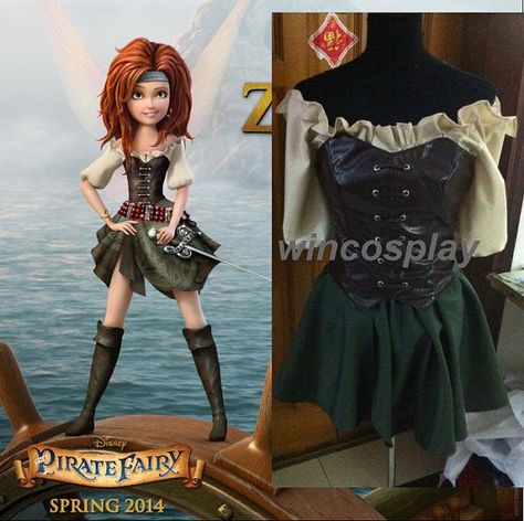 Cosplay Zarina Pirate Fairy Costume, Tinkerbell Cosplay, Tinkerbell Costume, Tinkerbell Birthday, Pirate Fairy, Tinkerbell And Friends, Fairy Outfit, Pixie Hollow, Running Costumes