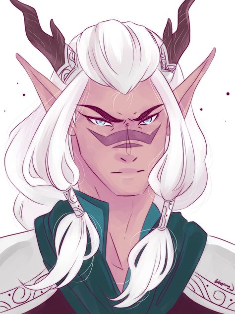 Elf With Antlers, Runaan The Dragon Prince, Elf Man, Prince Dragon, The Dragon Prince, Dragon Princess, Antler Art, Romantic Fantasy, Romance Art