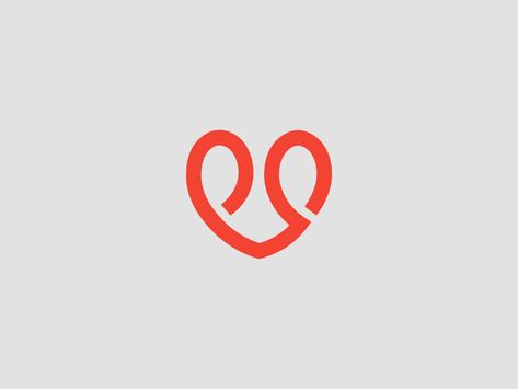 Dyosa Heart Symbol Mark by Matis Branding on Dribbble Connect Symbol, M Heart, Modern Heart, Identity Design Logo, Heart Symbol, Heart Logo, Logo Mark, Food App, Identity Logo