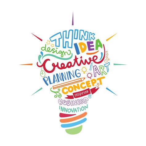 Innovation Ideas, School Wall Art, Board Decoration, Creative Lighting, Creativity And Innovation, Creative Thinking, Word Art, Classroom Decorations, Light Bulb