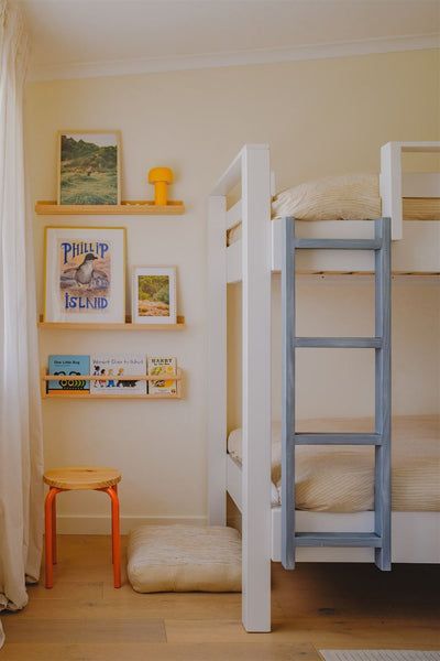 Sibling Room Bunk Bed, Bunk Beds Kids Room, Gender Neutral Bunk Room, Kids Room With Bunk Beds Bedroom Ideas, Unique Bunk Bed Ideas, Bunkbed Boys Room Ideas, Beach House Kids Bedroom, Bunk Beds Room Ideas, Childrens Bedroom Ideas