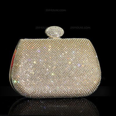 Soiree Bags, Bridal Purse, Bridal Bag, Rhinestone Clutch, Mode Vintage, Online Bags, Michael Kors Monogram, Small Bags, Crystal Rhinestone