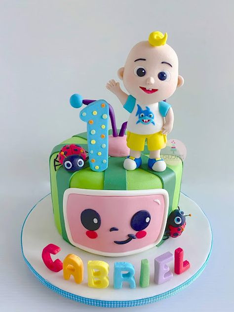 First Birthday Cake Cocomelon, Jj Cake Cocomelon, Birthday Cake For 3 Yrs Old Boy, 3rd Birthday Cake For Boy, Cocomelon Birthday Cake Boy, Cocomelon Birthday Cake Girl, Cocomelon Cake Design, Cocomelon Cake Ideas, Cake Cocomelon