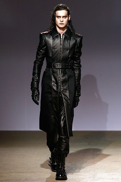 Sleek Gothic Clothing Styles requested *Pictures included* — The ... Gothic Fashion Men Modern, Medieval Goth Outfits Men, Gothic Mens Fashion, Medieval Gothic Fashion Male, Goth Style Men, Gothic Male Fashion, Gothic Style Men, Leather Outfit Men, Black Futuristic Fashion Men