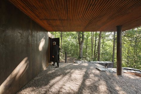 "White Rock" Overlooks a Valley in Nova Scotia | Hypebeast Stainless Steel Shelving, Steel Cladding, Clad Home, Entry Stairs, Wine Tourism, Sleek Kitchen, Rooftop Patio, White Rock, House On The Rock