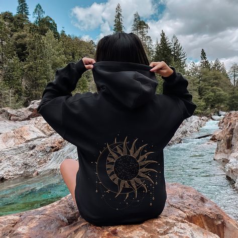 Excited to share the latest addition to my #etsy shop: Celestial Sun And Moon Back Hoodie, Live By The Sun, Love By The Moon, Sun and Moon Sweatshirt, Bohemian Hoodie, Aesthetic Spiritual Hoodie Dark Academia Wardrobe, Moon Hoodie, Pagan Clothing, Astrology Gifts, Mystical Moon, Dark Academia Clothing, Celestial Sun, Moon And Sun, Astrology Gift