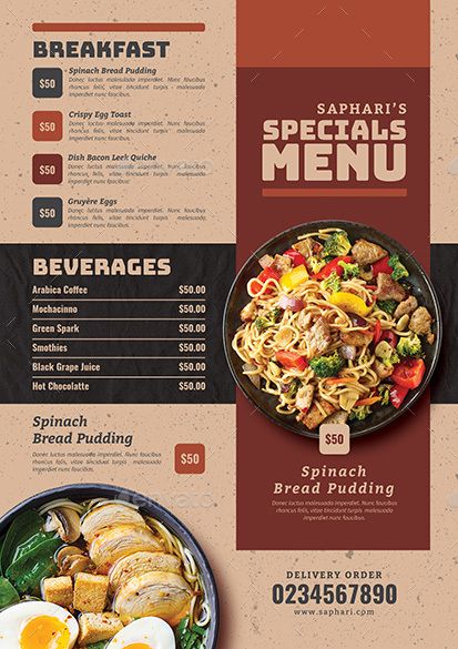 Menu Design For Cafe, Flyer Design Restaurant, Restaurant Menu Design Ideas, Poster For Restaurant, Poster Restaurant, Menu Design Layout, Spinach Bread, Web Design Creative, Brochure Food