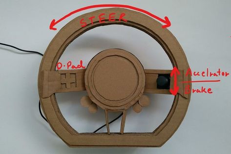 The Easiest Cardboard USB Steering Wheel : 6 Steps (with Pictures) - Instructables Cardboard Diy, Cardboard Car, Recycled Crafts Kids, Home Daycare, Stuck At Home, Diy Cardboard Furniture, Minecraft Tutorial, Cardboard Furniture, Diy Cardboard