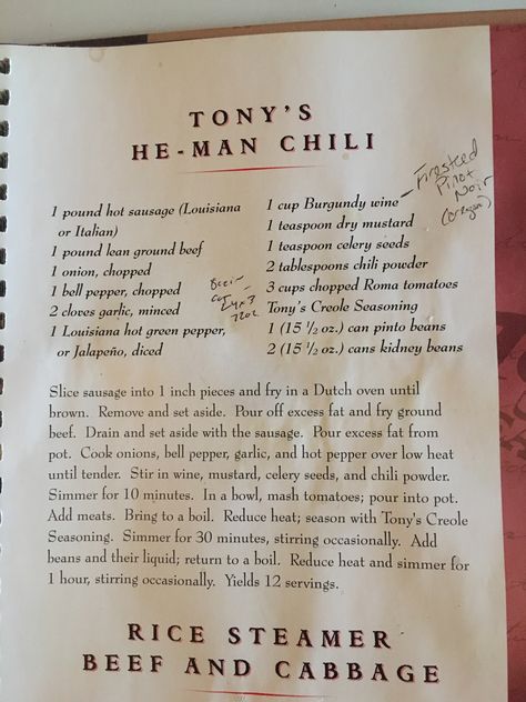 Tony Chachere’s He-Man Chili Tony Chachere Recipes, Tony Chachere Seasoning Recipe, Best Easy Chili Recipe, Creole Dishes, Man Recipes, Chilli Recipe, Geek Food, Cooking Stuff, Leigh Ann