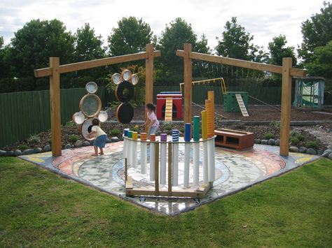 Large scale outdoor Music Activity area. Outdoor Music Area, Musical Playground, Maze Ideas, Music Activity, Exhibit Ideas, Music Garden, Fantasy Village, Outdoor Music, Backyard Diy