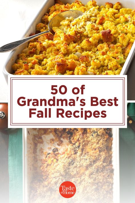 Old School Recipes Grandmothers, Vintage Fall Recipes, Southern Grandma Recipes, Best Fall Recipes, Grandmother Recipes, Pioneer Recipes, Fall Meal, Simple Family Meals, Grandma's Recipes