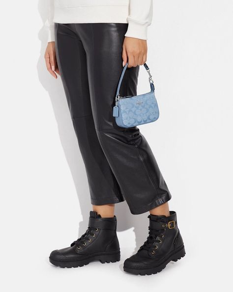 Bottega Veneta Denim Bag, Coach Nolita, Blue Cornflower, Signature Canvas, Mini Bag, Fashion Inspo, Canvas, Silver, Blue