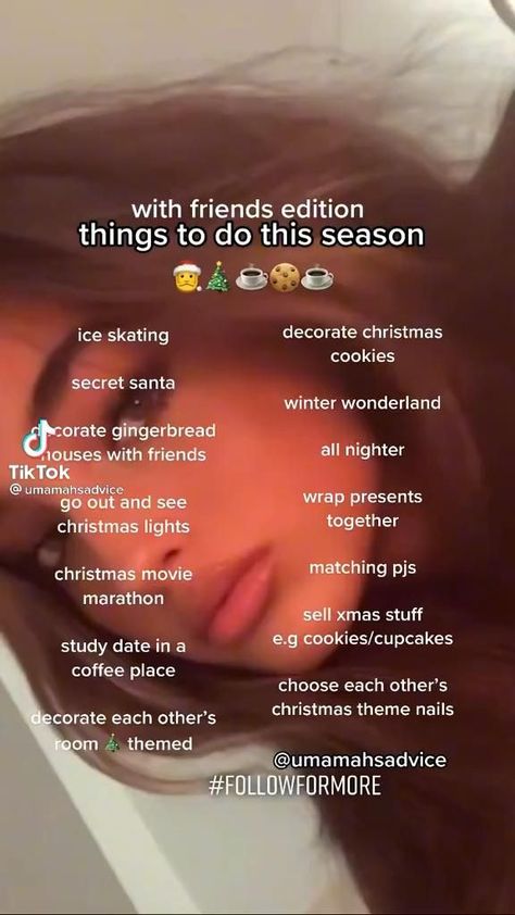 Christmas Bucket List With Friends, Christmas Besties, Besties Christmas, Christmas Sleepover, Ily Bestie, Cute Christmas Ideas, Christmas Things To Do, Christmas Bucket List, Christmas Prep