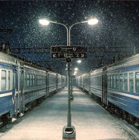 Minsk by @benjwr Minsk Aesthetic, Railway Painting, Old Train Station, Deep Art, Old Train, My Themes, Beautiful Mind, Night City, Minsk