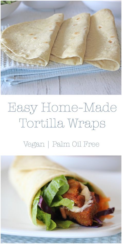 Vegan Bread Recipes, Vegan Flatbread Recipes, Wraps Easy, Vegan Tortilla, Wraps Recipes, Chicken Crockpot Recipes Healthy, Vegan Bread Recipe, Easy Party Food, Vegan Bread