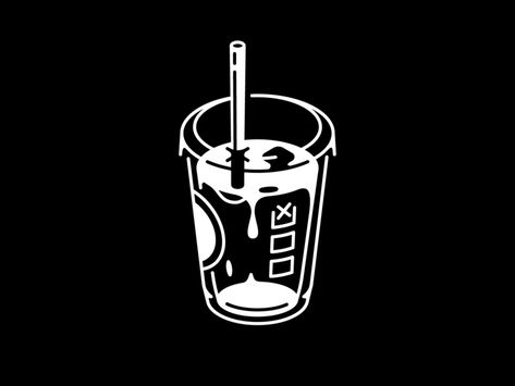 Logo Design Coffee, Iphone Setup, Coffee Cup Icon, Bucks Logo, Star Bucks, Black And White Instagram, Coffee Icon, Black Wallpaper Iphone Dark, Black App