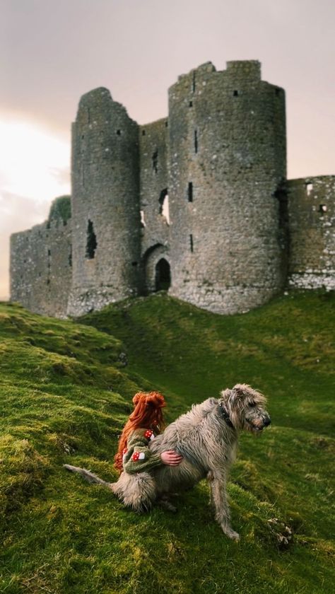 aclotheshorse on Instagram: I always love how Solomon likes to sit beside me when I take a break on a walk—especially if I sit somewhere high so he can look all… Rock Of Cashel, Autumn Magic, Morning Running, Take A Break, Me When, A Walk, Fairy Tales, Dog Cat, Castle