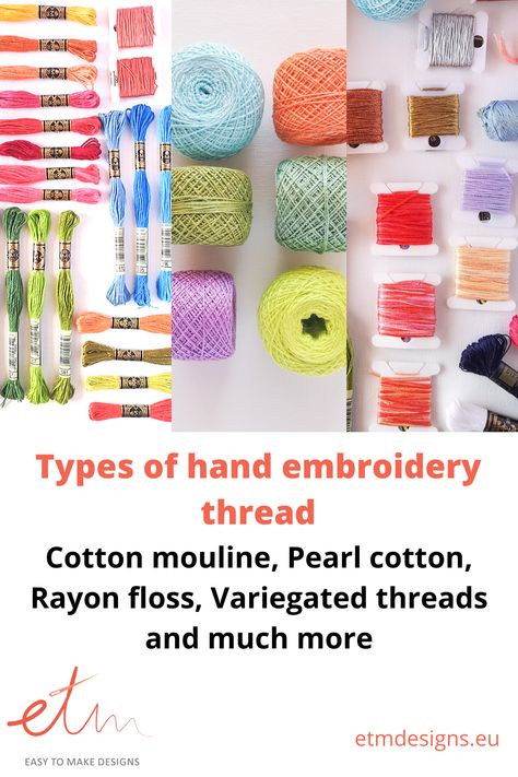 Diy Embroidery Floss Organizer, Embroidery Floss Storage, Types Of Hands, Embroidery Tips, Embroidery Online, Cross Stitch Thread, Embroidery Book, Hand Embroidery Projects, Wool Thread