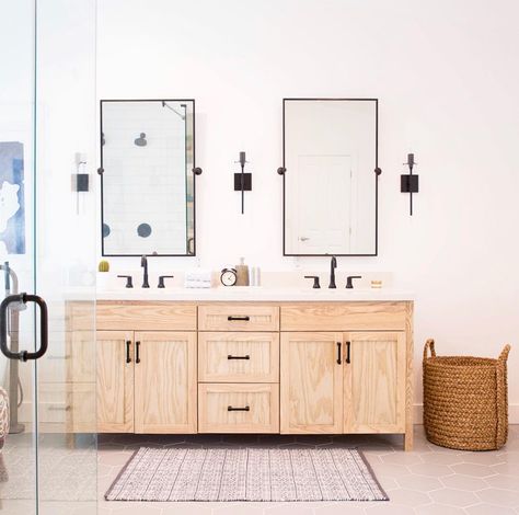 Ash Vanity by The Awesome Orange seen at Private Residence, Tempe | Wescover Awesome Bathrooms, Vermont House, Custom Bathroom Vanity, Tempe Az, Bathroom Redesign, Custom Bathroom, Double Sink Bathroom, Double Sink Vanity, Double Sink Bathroom Vanity