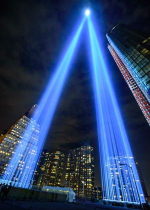 Are the angels sending a message? Miraculous apparition found in the light of 9/11 tribute (PHOTO) - U.s. - News - Catholic Online Tribute In Light, Freedom Tower, Trade Centre, Twin Towers, Trade Center, World Trade, Nyc Trip, Montpellier, World Trade Center