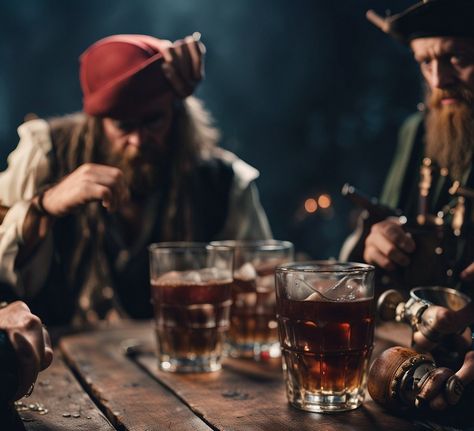 Pirates drinking tavern Pirate Pub Aesthetic, Pirate Alcohol Aesthetic, Pirate Captain Aesthetic Male, Pirate Tavern Aesthetic, Tavern Aesthetic, Pirate Tavern, Pirate Drinks, Dnd Cleric, James Hook