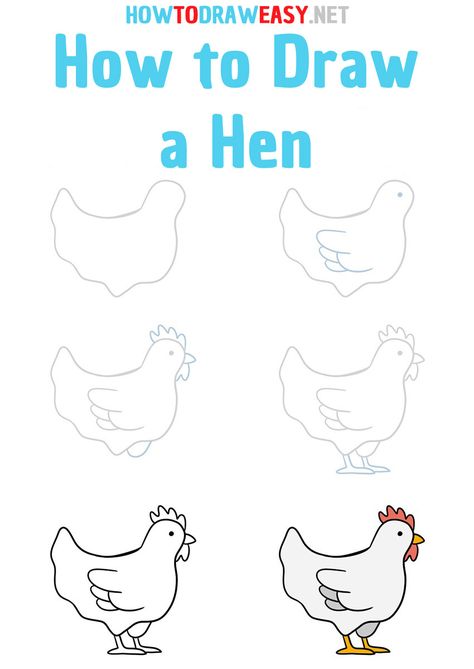 #Hen #Chicken #Chick #Drawing #Draw #Sketching #StepbyStep #DrawingTutorial #HowtoDraw Chicken Drawing Step By Step, Chicken Sketch Easy, Chicken Drawings Easy, Easy Chicken Paintings For Beginners, How To Draw A Chicken Easy, Drawing A Chicken, How To Draw A Chicken Step By Step, How To Draw Chicken, Draw Chicken Easy