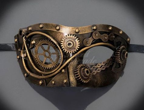 Steam Punk Diy, Mens Masquerade Mask, Steampunk Couture, Mode Steampunk, Steampunk Aesthetic, Steampunk Mask, Steampunk Halloween, Steampunk Crafts, Mask Masquerade