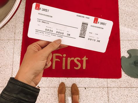 First Class Ticket Aesthetic, Emirates Business Class Snapchat, First Class Flight Ticket, Dubai Flight Ticket, Los Angeles Ticket, Dubai Flight, First Class Plane, First Class Ticket, Airport Tickets