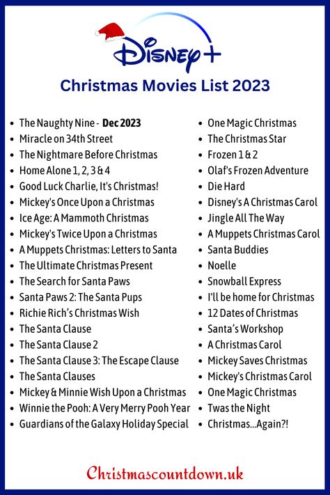 Disney+ Christmas Movies list 2023 Ernest Saves Christmas, Disney Christmas Movies, Muppets Christmas, Christmas Movies List, Christmas Checklist, Xmas Movies, Christmas Movie Night, Miracle On 34th Street, Muppet Christmas Carol