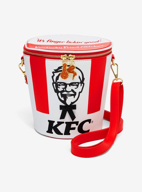 Chicken Bucket, Unusual Handbags, Funky Purses, Kfc Chicken, Chicken Run, Cartoon Cartoon, Loungefly Bag, Unique Purses, Weird Things