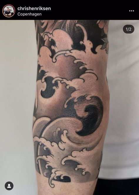 Japanese Water Tattoo, Japanese Forearm Tattoo, Japanese Cloud Tattoo, Koi Dragon Tattoo, Japanese Wave Tattoos, Mangas Tattoo, Buddhist Tattoo, Japanese Flower Tattoo, Torso Tattoos