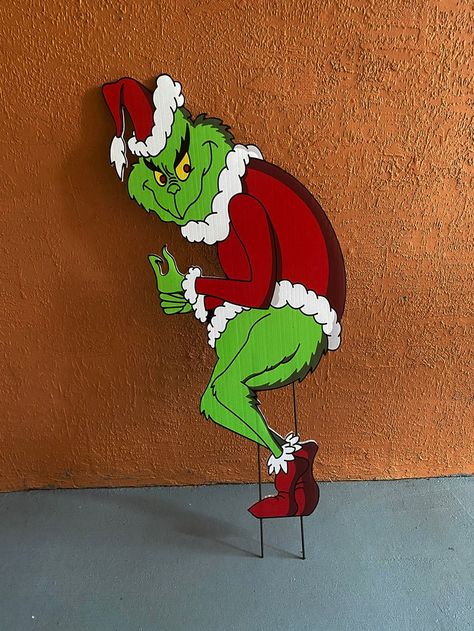 Grinch Stealing Christmas Lights, Grinch Stealing Lights, The Grinch Cartoon, Grinch Pictures, Grinch Cartoon, The Grinch Pictures, Grinch Door, Porch Boards, Crazy Pics