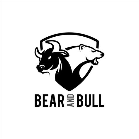 Bear And Bull Logo, Bull And Bear Logo, Bullish And Bearish Logo, Forex Trading Wallpaper, Trading Wallpaper, Trade Logo, Bull And Bear, Marketing Logo Design, Shiva Tattoo Design