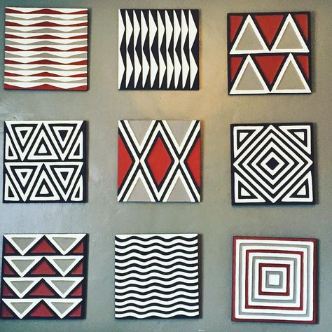 Africa Art Design, African Pattern Design, Pottery Painting Designs, Mosaic Decor, Banana Leaves, African Decor, Africa Art, Clay Soil, African Pattern