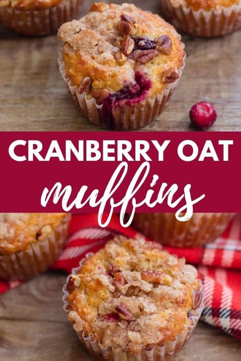 2 eggs, add vanilla, cinnamon and cream cheese icing Muffin Recipes Cranberry, Fall Muffins Recipes Easy, Cranberry Streusel Muffins, Cranberry Oat Bread, Frozen Cranberry Recipes Healthy, Baking With Cranberries, Healthy Christmas Muffins, Frozen Cranberries Recipes, Rolled Oats Muffins