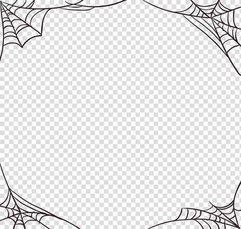 Spider Web Border Design, Spider Web Frame, Halloween Borders Frames, Halloween Cobwebs, Web Cartoon, Teacher Crafts, Halloween Svgs, Workout Journal, Halloween Borders