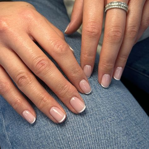 square nails, Nails Inspo, French tips, nails pose, Nude nails, Mini french, sleak manicure, simple nails, russian manicure, Wedding manicure, wedding inspo, Frech Aestetic, Short nails desings, desings Nude French Nails Square, French Tip On Small Nails, French Uv Gel Nails, Classy Short French Nails, Square Short French Nails, French Polish Short Nails, Super Short French Tip Acrylic Nails, Traditional French Nails, French Manicure Real Nails