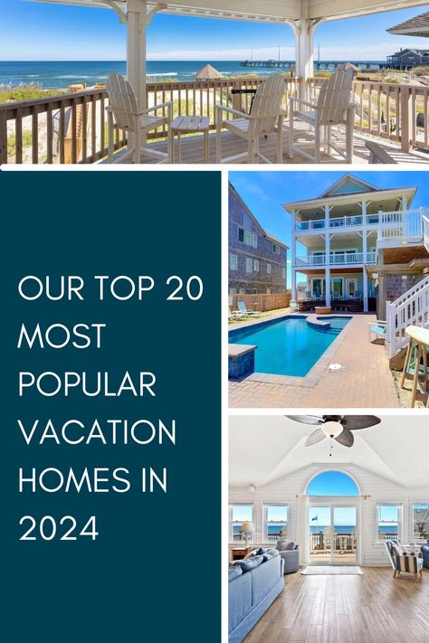 From small condos to large, multi-room homes, Seaside Vacations has something for everyone so finding a vacation rental is easy! Simply choose your location, select your amenities, and pick your dream rental! If you’re still not sure where to start, we’ve compiled a list of vacation rentals that our guests seem to love. Obx Vacation, Small Condo, Outer Banks Vacation Rentals, Outer Banks Vacation, Places To Rent, The Outer Banks, Vacation Homes, Outer Banks, Top 20