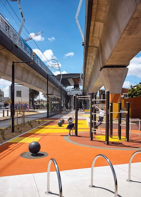 Under Bridge, Urban Playground, Linear Park, Public Architecture, Playground Design, Landscape Architecture Design, Architecture Awards, Urban Fabric, Bridge Design