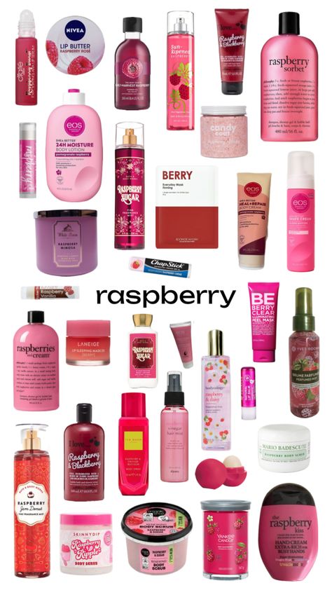 #raspberryskincare #raspberrygirl #raspberry #berryskincare #preppy #preppyskincare Body Hygiene, Bath And Body Works Perfume, Shower Skin Care, Facial Skin Care Routine, Perfume Scents, Perfume Lover, Bath And Body Care, Clean Body, Skin Care Routine Steps